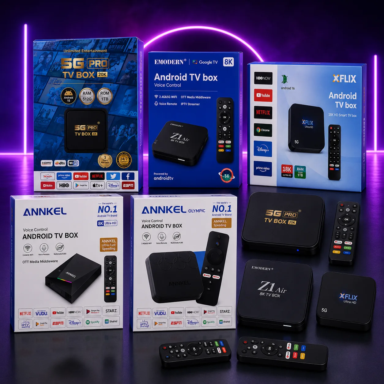 5G Pro TV Box 20K Ultra HD — Android 15 — IPTV box available in Dubai, UAE