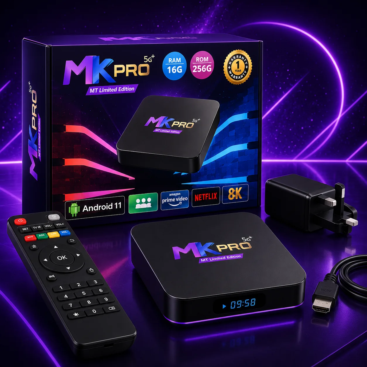 MK Pro 5G+ TV Box — MT Limited Edition — IPTV box available in Dubai, UAE